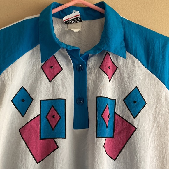 🏖️ Vintage Teddi Sport Petite 2pc Geometric Track Suit - Picture 3 of 14